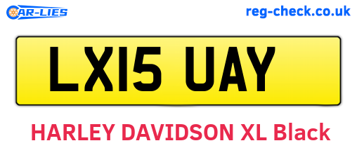 LX15UAY are the vehicle registration plates.