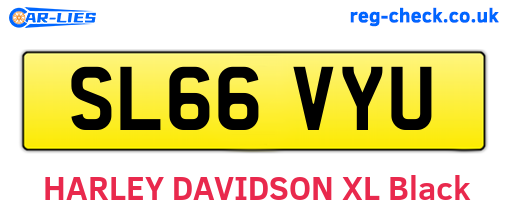 SL66VYU are the vehicle registration plates.