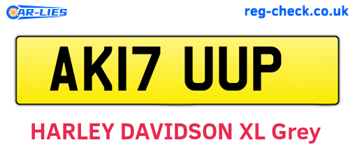 AK17UUP are the vehicle registration plates.