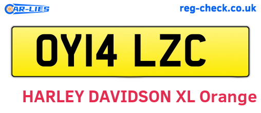 OY14LZC are the vehicle registration plates.