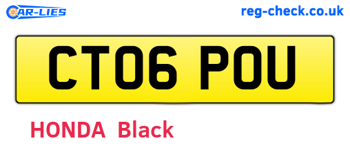 CT06POU are the vehicle registration plates.