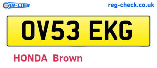 OV53EKG are the vehicle registration plates.
