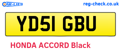YD51GBU are the vehicle registration plates.