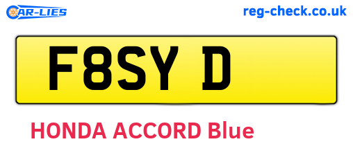 F8SYD are the vehicle registration plates.