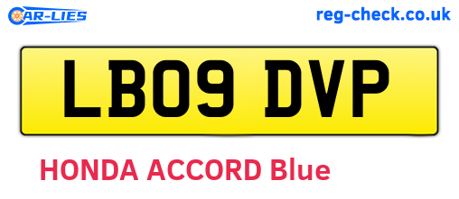 LB09DVP are the vehicle registration plates.