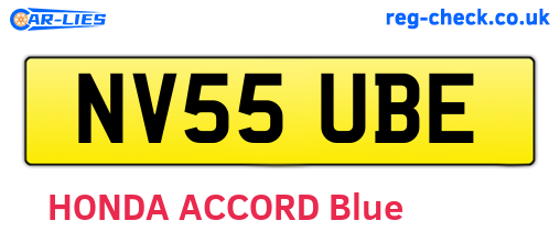 NV55UBE are the vehicle registration plates.