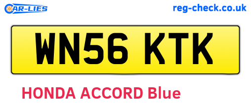 WN56KTK are the vehicle registration plates.