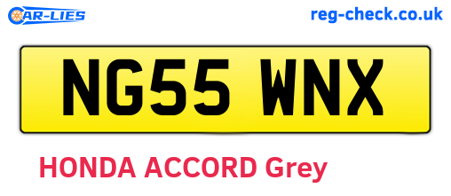 NG55WNX are the vehicle registration plates.