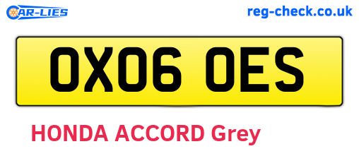 OX06OES are the vehicle registration plates.