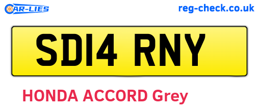 SD14RNY are the vehicle registration plates.