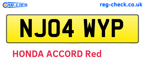 NJ04WYP are the vehicle registration plates.