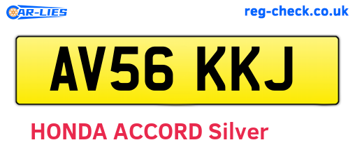 AV56KKJ are the vehicle registration plates.
