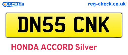 DN55CNK are the vehicle registration plates.