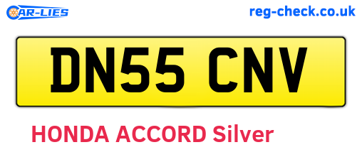DN55CNV are the vehicle registration plates.