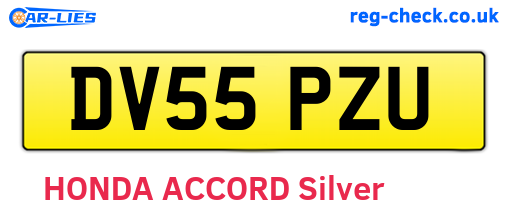 DV55PZU are the vehicle registration plates.