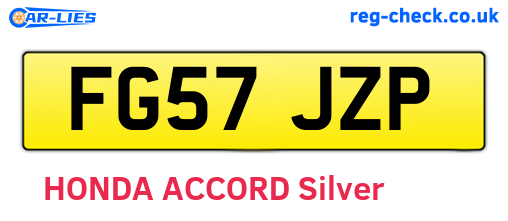 FG57JZP are the vehicle registration plates.