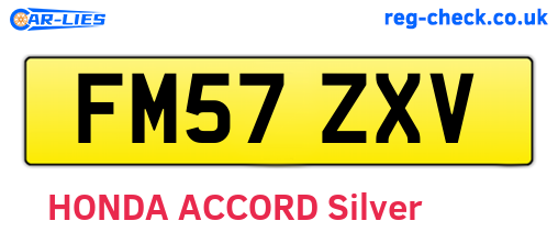 FM57ZXV are the vehicle registration plates.
