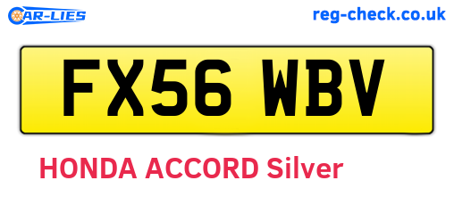 FX56WBV are the vehicle registration plates.