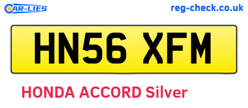 HN56XFM are the vehicle registration plates.