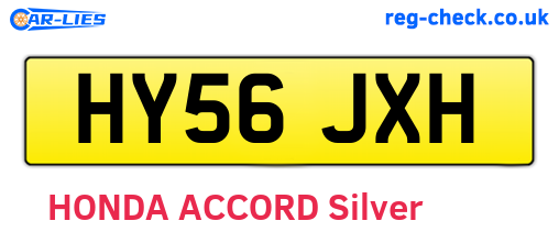 HY56JXH are the vehicle registration plates.