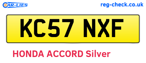 KC57NXF are the vehicle registration plates.