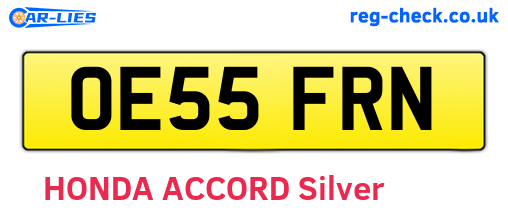 OE55FRN are the vehicle registration plates.