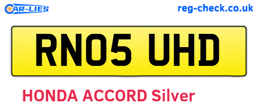 RN05UHD are the vehicle registration plates.