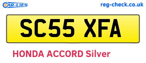 SC55XFA are the vehicle registration plates.