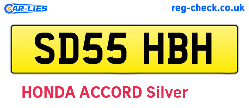 SD55HBH are the vehicle registration plates.