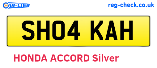 SH04KAH are the vehicle registration plates.