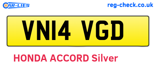 VN14VGD are the vehicle registration plates.