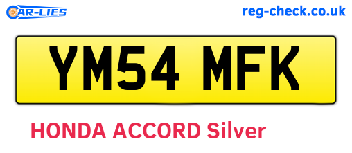 YM54MFK are the vehicle registration plates.