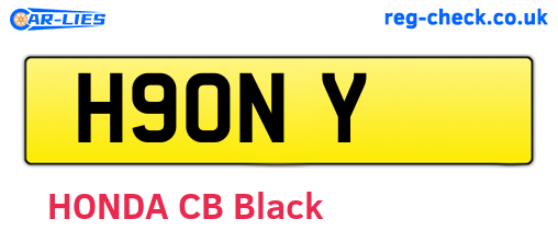 H9ONY are the vehicle registration plates.