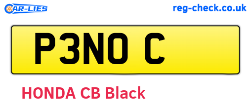 P3NOC are the vehicle registration plates.
