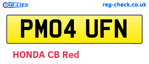 PM04UFN are the vehicle registration plates.