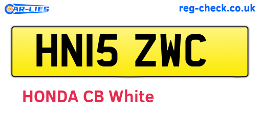 HN15ZWC are the vehicle registration plates.