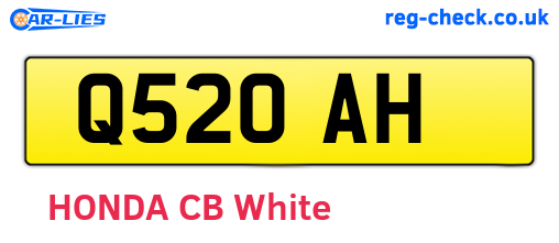 Q52OAH are the vehicle registration plates.
