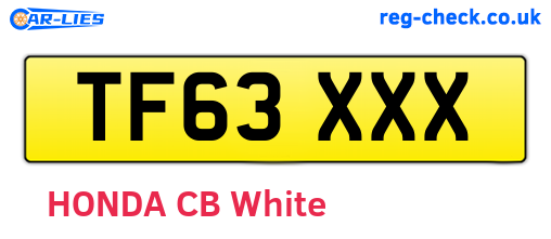 TF63XXX are the vehicle registration plates.
