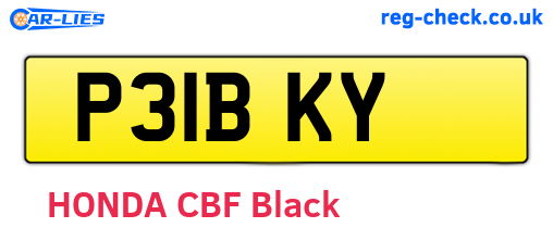 P31BKY are the vehicle registration plates.