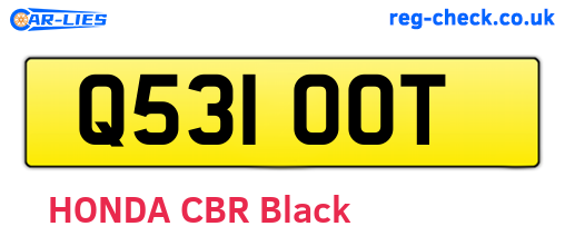 Q531OOT are the vehicle registration plates.