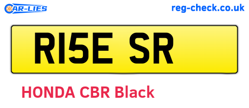 R15ESR are the vehicle registration plates.