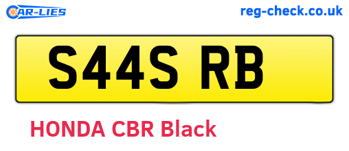 S44SRB are the vehicle registration plates.