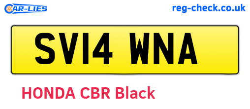 SV14WNA are the vehicle registration plates.