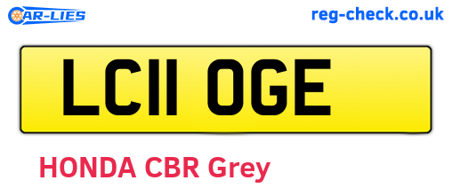 LC11OGE are the vehicle registration plates.