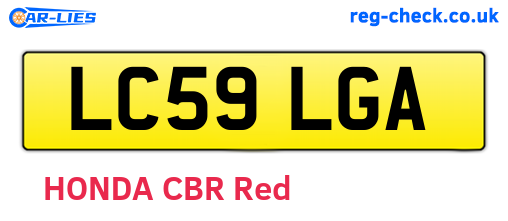 LC59LGA are the vehicle registration plates.