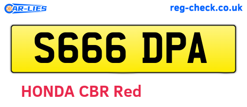 S666DPA are the vehicle registration plates.