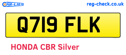 Q719FLK are the vehicle registration plates.