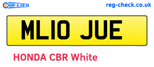 ML10JUE are the vehicle registration plates.