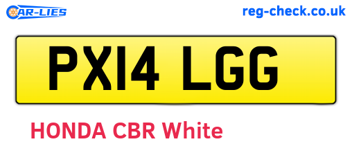 PX14LGG are the vehicle registration plates.