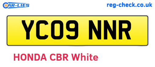 YC09NNR are the vehicle registration plates.